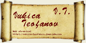 Vukica Teofanov vizit kartica